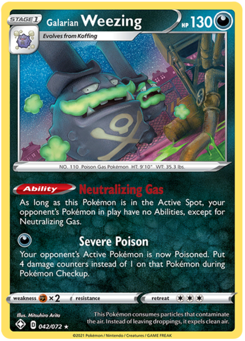 Galarian Weezing Card Front