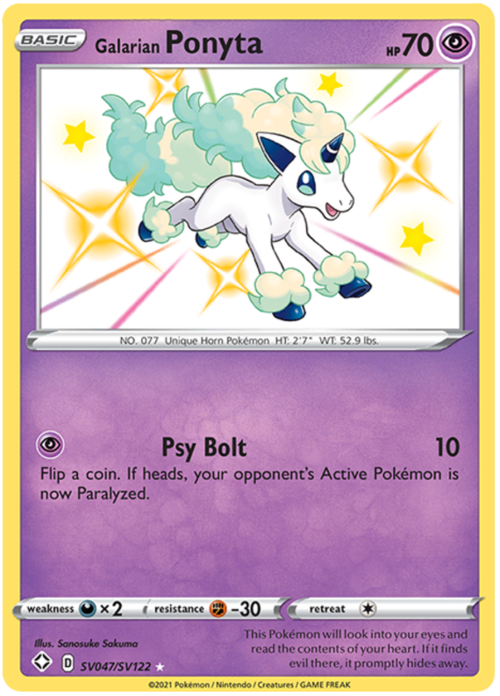 Galarian Ponyta Card Front