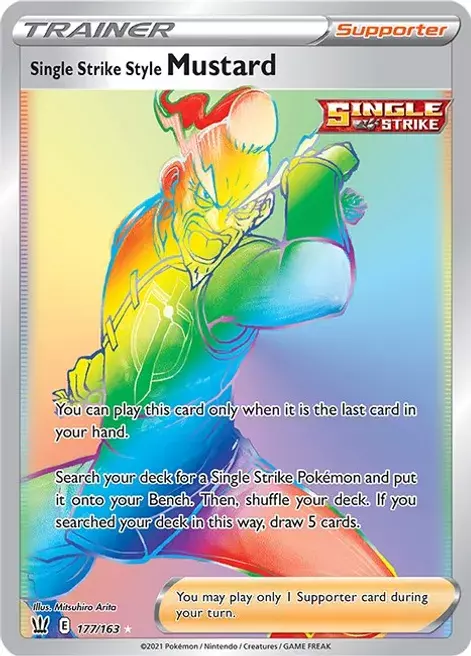 Single Strike Stance Mustard Card Front