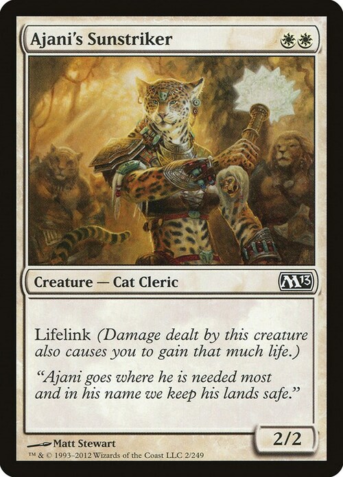 Ajani's Sunstriker Card Front