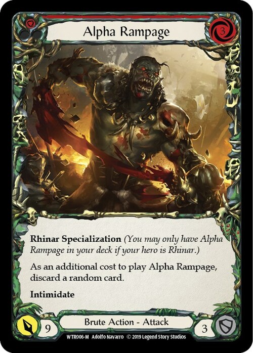 Alpha Rampage Card Front