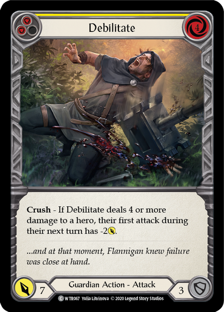 Debilitate - Yellow Card Front