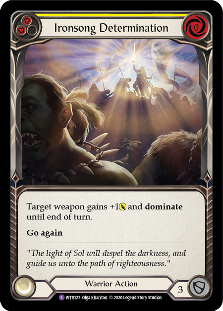 Ironsong Determination Card Front