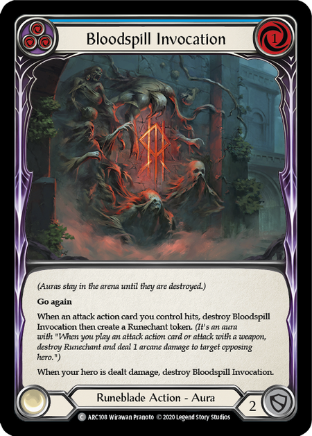 Bloodspill Invocation - Blue Card Front