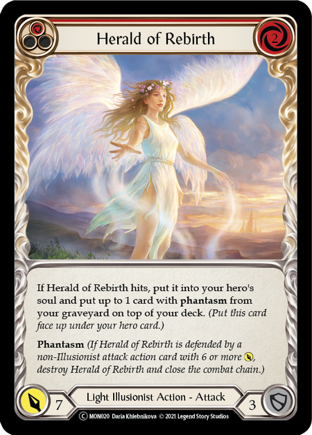 Herald of Rebirth (Red) Card Front