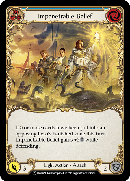 Impenetrable Belief - Blue Card Front