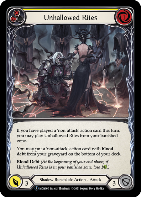 Unhallowed Rites (Yellow) Card Front