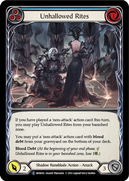 Unhallowed Rites (Blue) Card Front