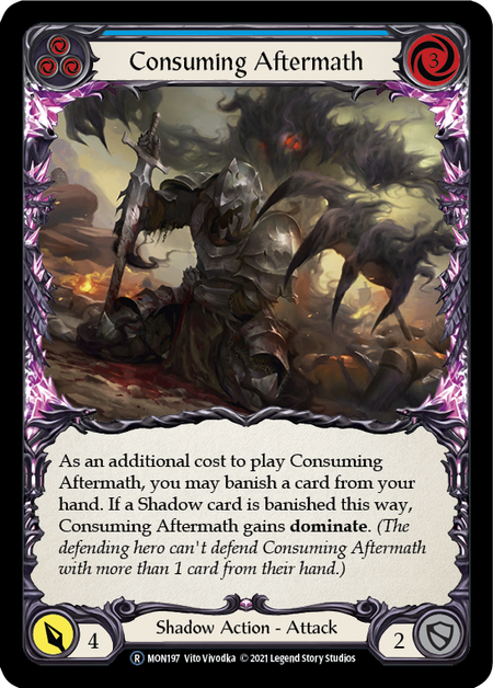 Consuming Aftermath - Blue Card Front