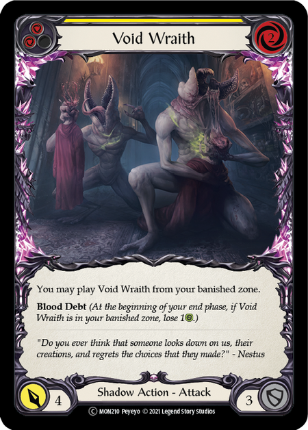 Void Wraith (Yellow) Card Front