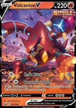 Volcanion V Card Front