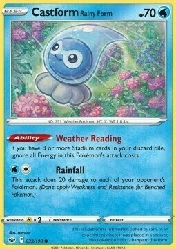 Castform Rainy Form Card Front