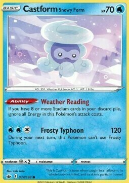 Castform Snowy Form Card Front