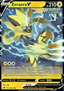 Zeraora V Card Front