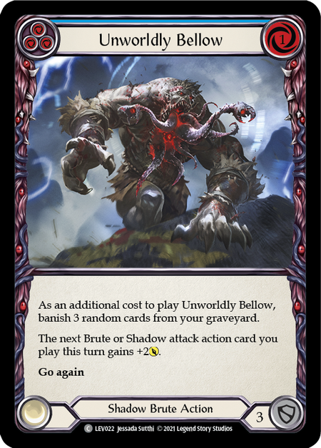 Unworldly Bellow (Blue) Card Front