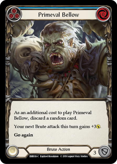 Primeval Bellow - Blue Card Front