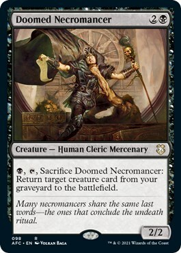 Doomed Necromancer Card Front