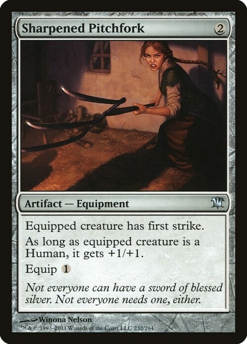 Sharpened Pitchfork Card Front