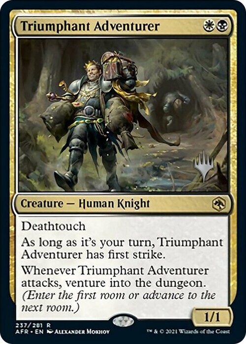 Triumphant Adventurer Card Front