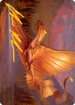 Art Series: Adult Gold Dragon (V.2) Card Front