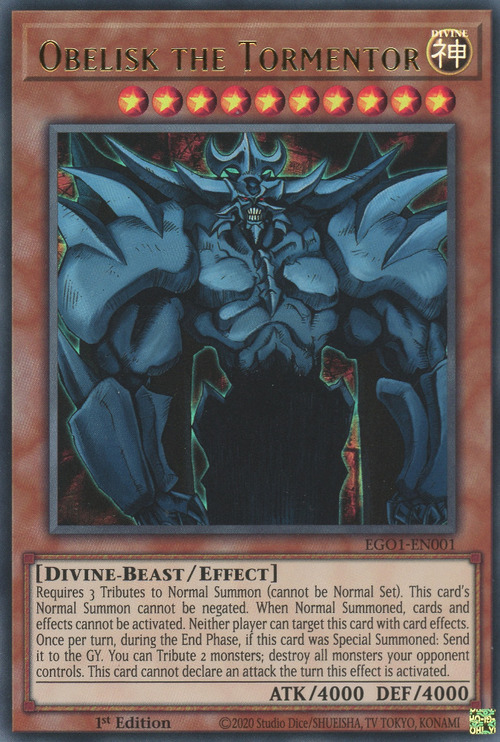 Obelisk the Tormentor Card Front