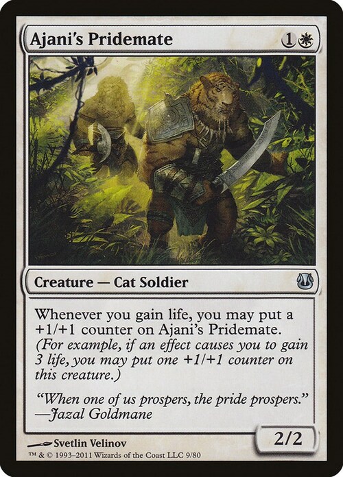 Ajani's Pridemate Card Front