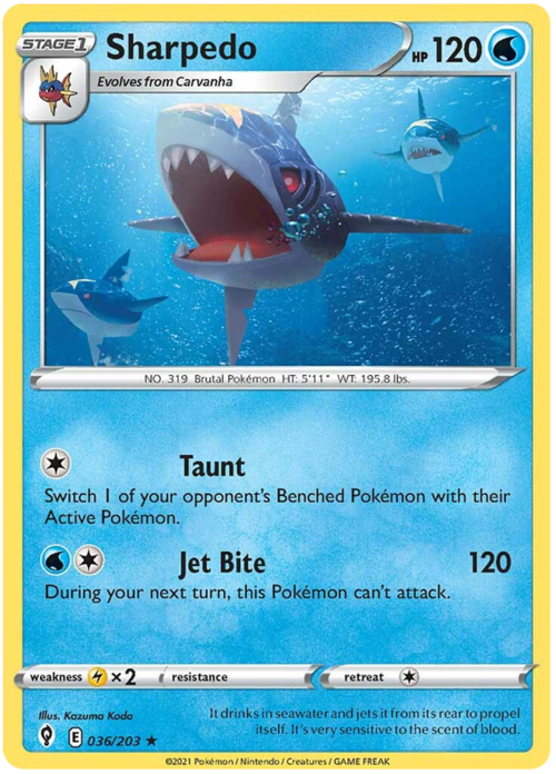 Sharpedo Card Front