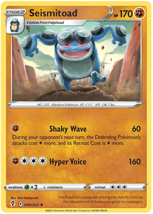 Seismitoad Card Front