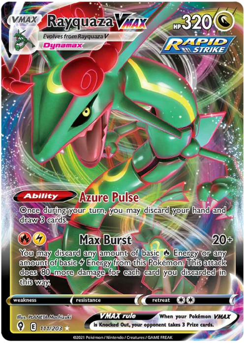 Rayquaza VMAX Card Front