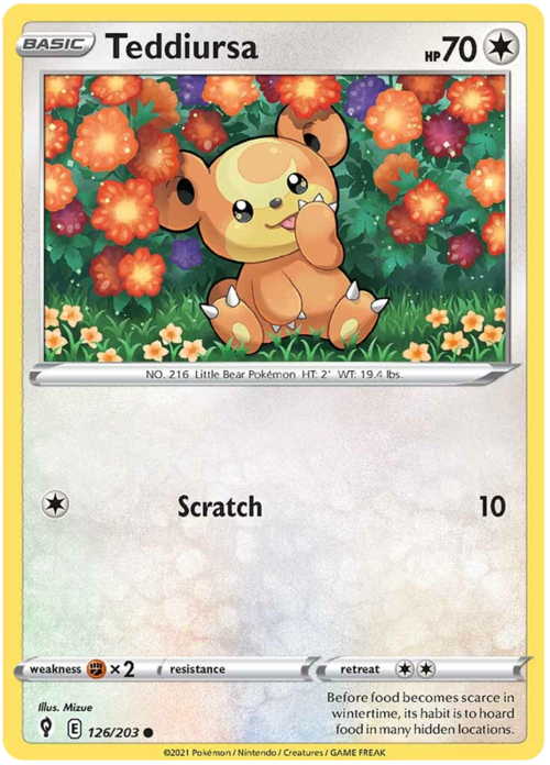 Teddiursa Card Front