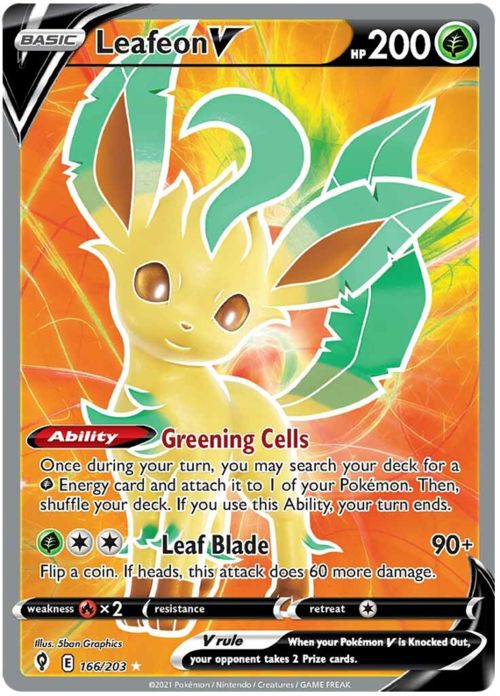 Leafeon V Card Front