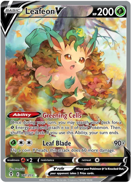 Leafeon V Card Front