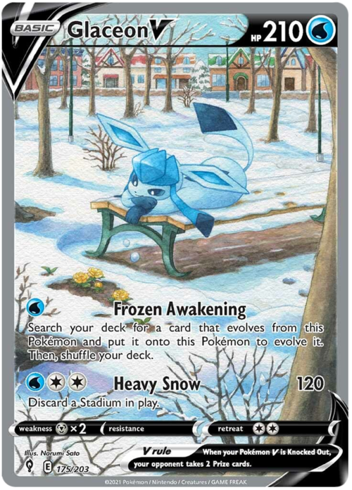 Glaceon V Card Front