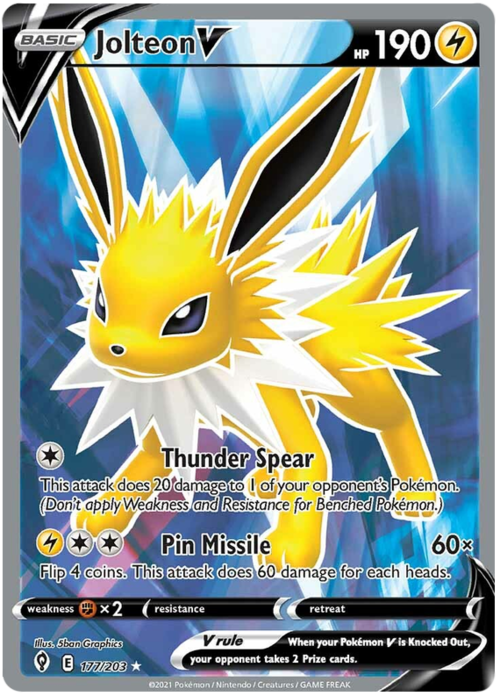 Jolteon V Card Front