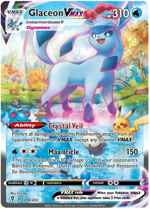 Glaceon VMAX Card Front