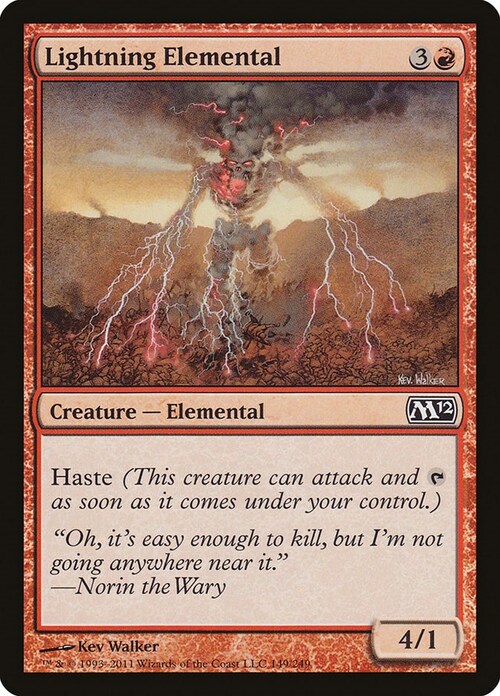 Lightning Elemental Card Front