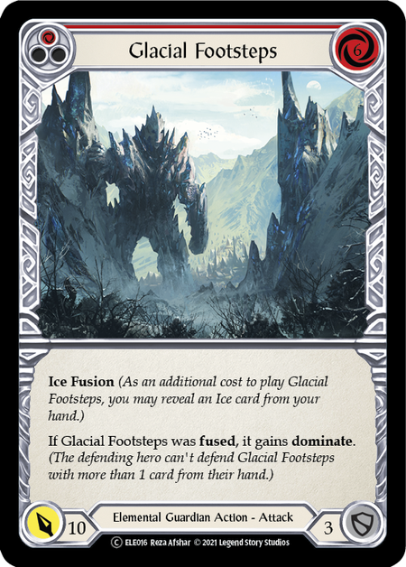 Glacial Footsteps - Red Card Front