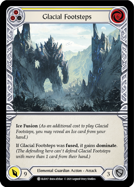 Glacial Footsteps - Yellow Card Front