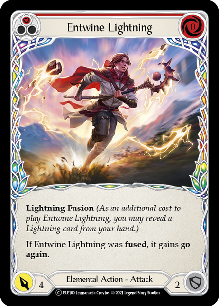 Entwine Lightning (Red) Card Front