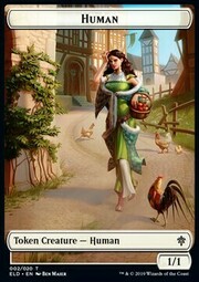 Human Token (W 1/1) // Beast Token (G 3/3)