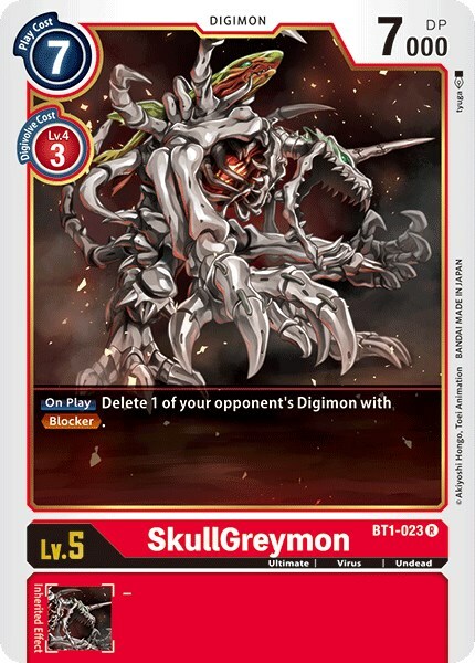 SkullGreymon Card Front