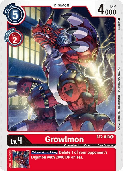 Growlmon Card Front