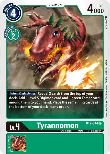 Tyrannomon Card Front