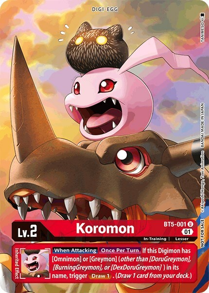 Koromon Card Front