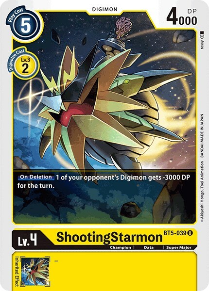 ShootingStarmon Card Front