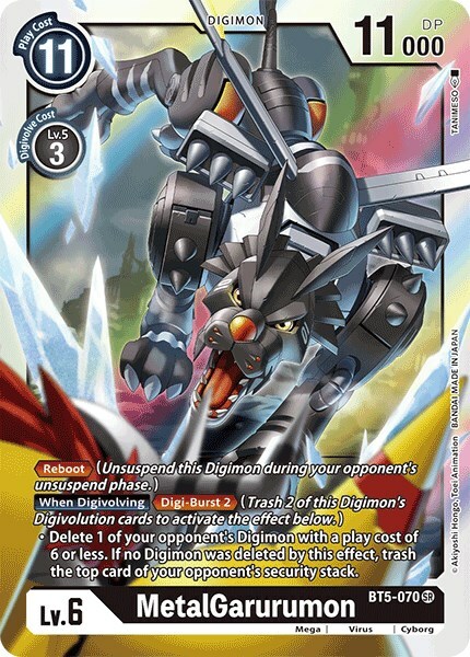 MetalGarurumon Card Front