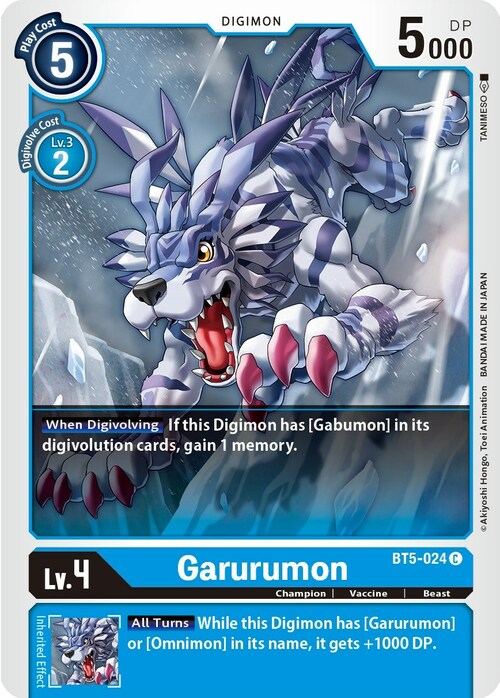 Garurumon Card Front