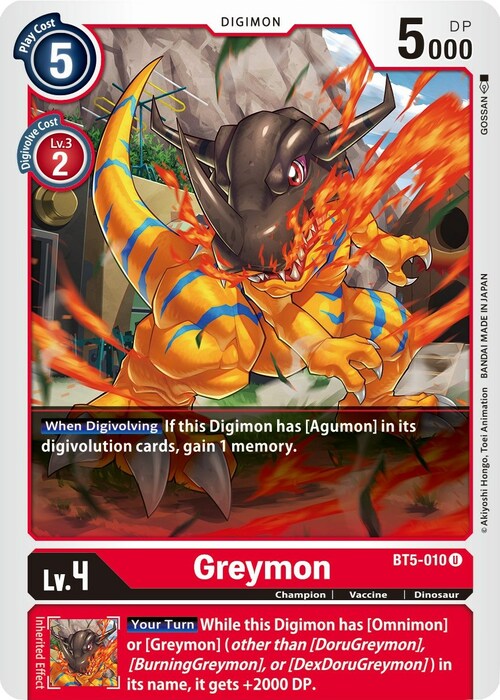 Greymon Card Front