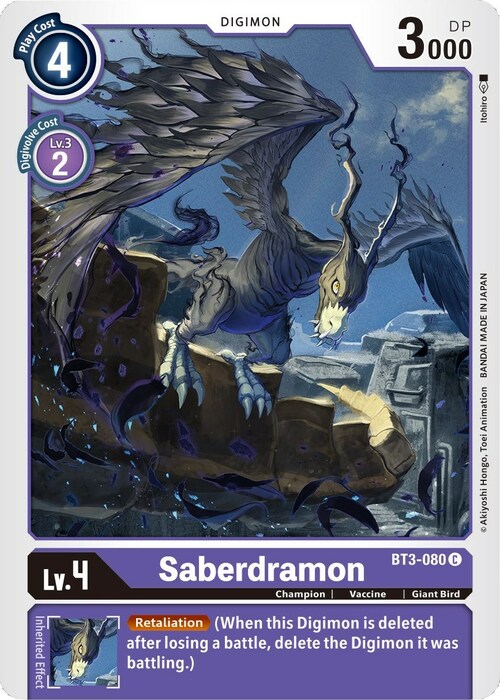 Saberdramon Card Front