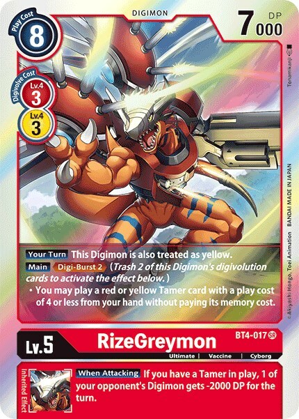 RizeGreymon Card Front